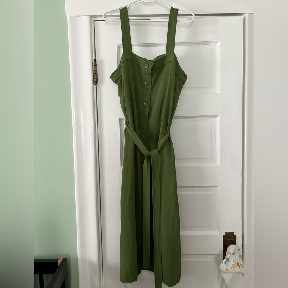Everlane Green Dress with Buttons